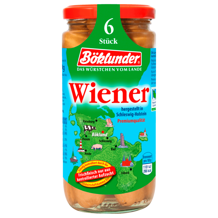 Böklunder Wiener 250g, 6 Stück